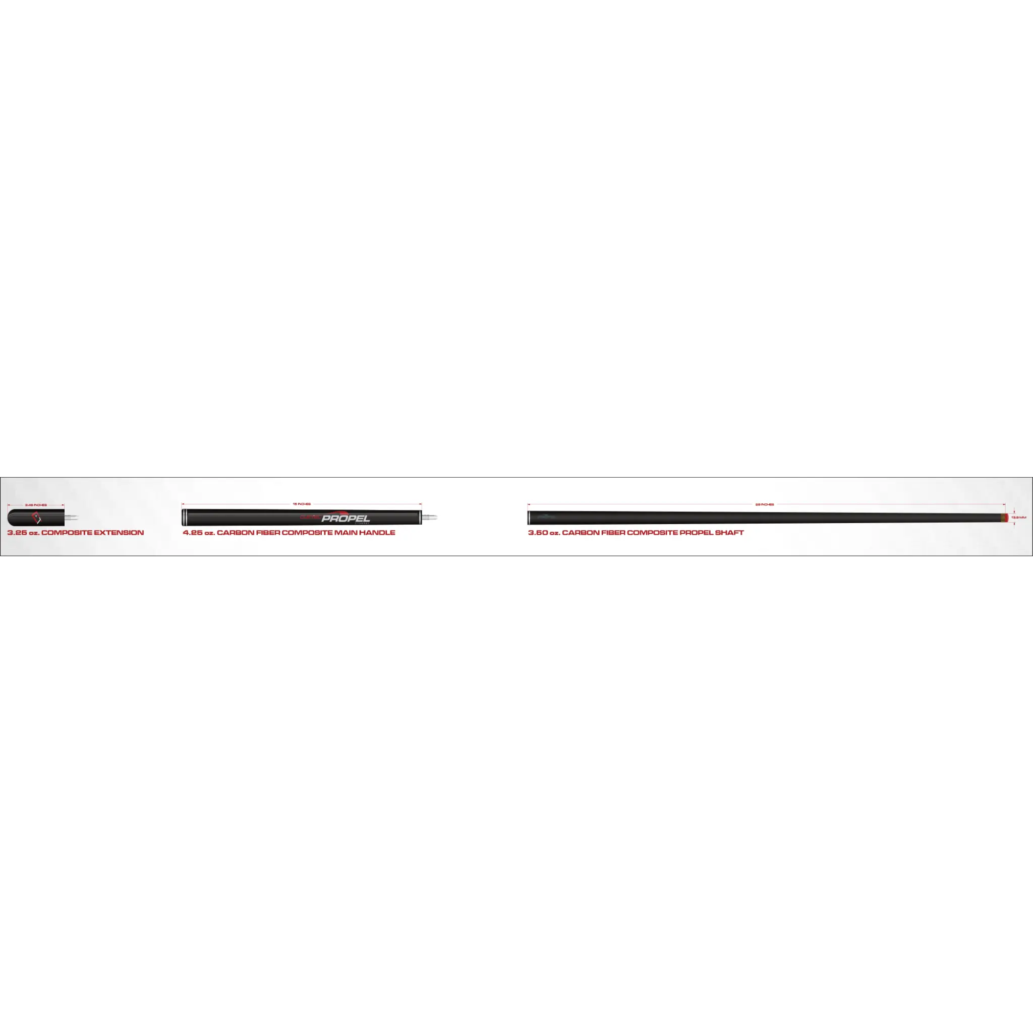 Taco de Jump Cuetec Cynergy Propel Red Taco de Jump Cuetec Cynergy Propel Red